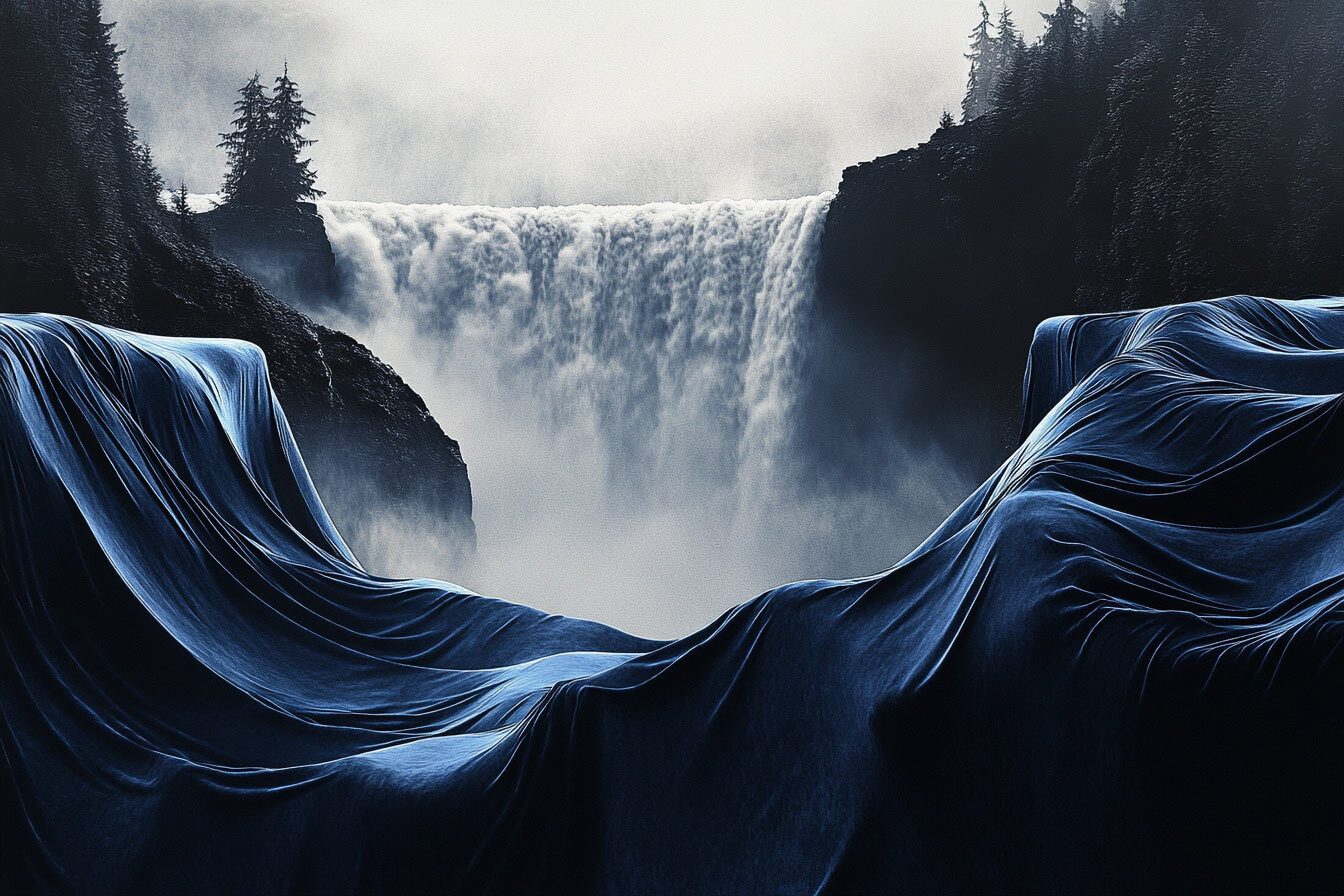 Blue Velvet-Clad Athleisure essay artwork